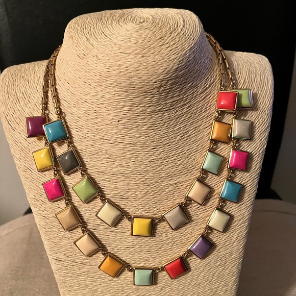 KATE SPADE NWT AUTHENTIC 12K GOLD-PLATED ENAMEL TUTTI-FRUTTI DESIGN NECKLACE - Picture 11 of 17